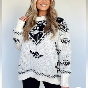 LANE201 MOUNTAIN ROSE KNIT SWEATER